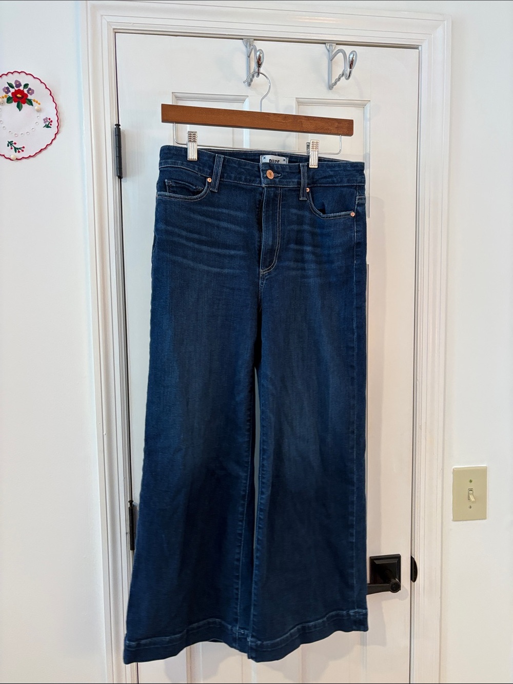 Paige Anessa Wide Leg Dark Blue Women’s Jeans